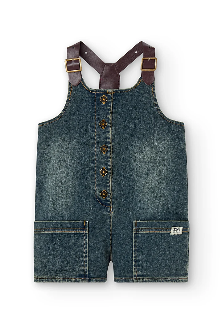 Denim jumpsuit stretch for girl