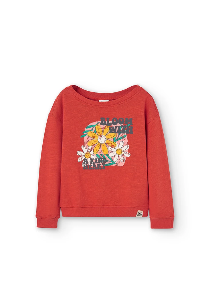 Sweatshirt felpa flame para menina
