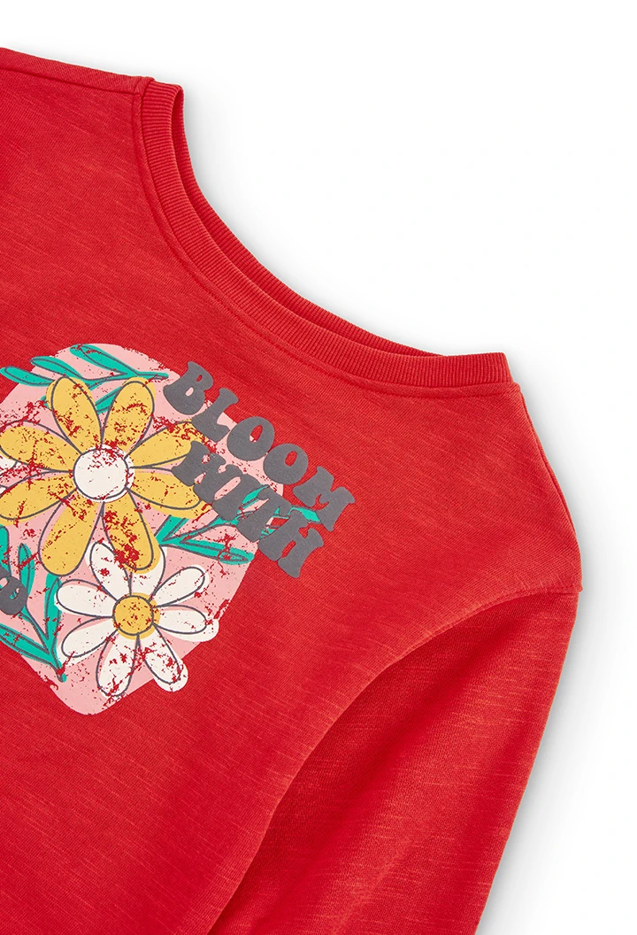 Sweat en molleton flame pour fille