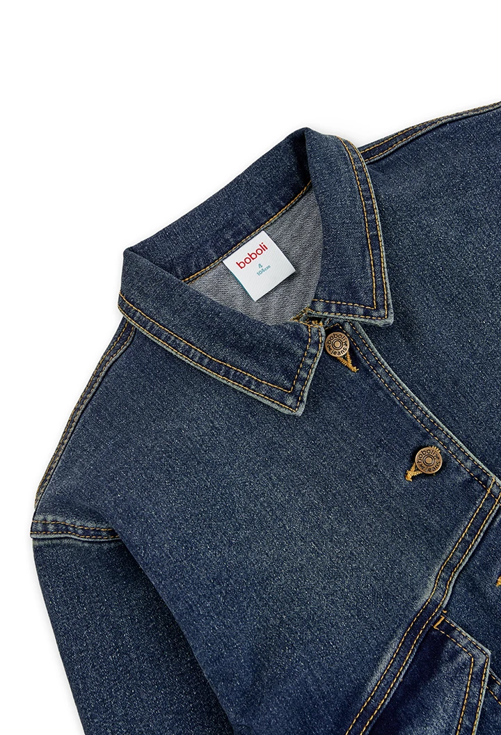 Blusão denim para menina