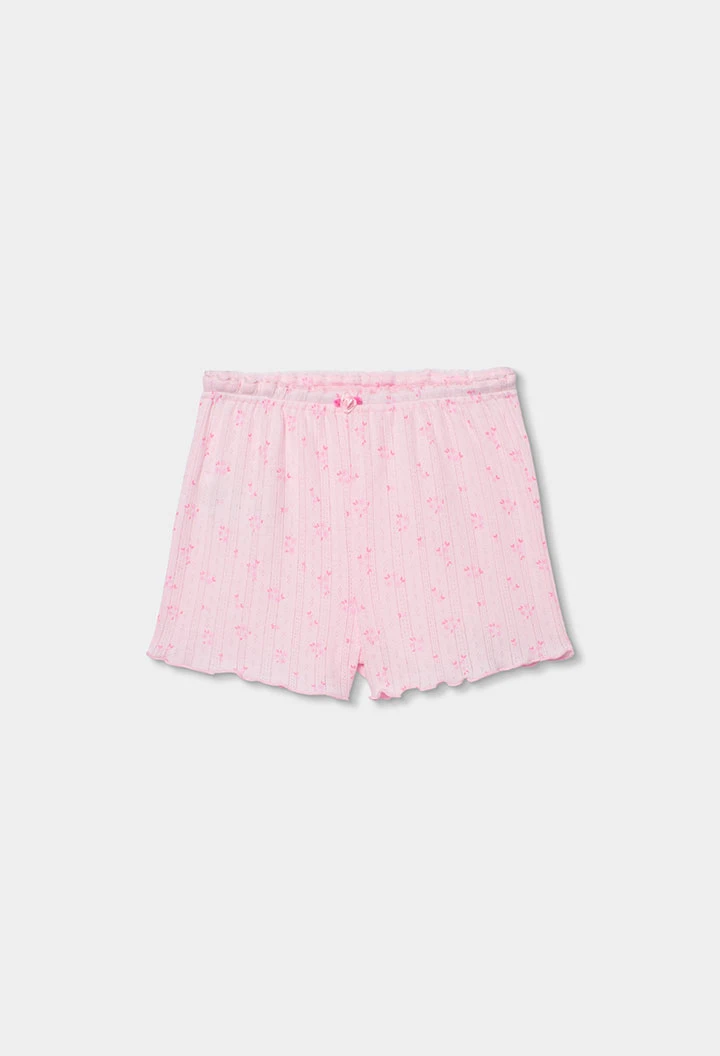 Pijama menina rosa estampado