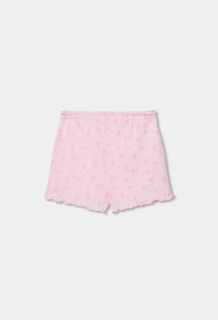 Pijama menina rosa estampado