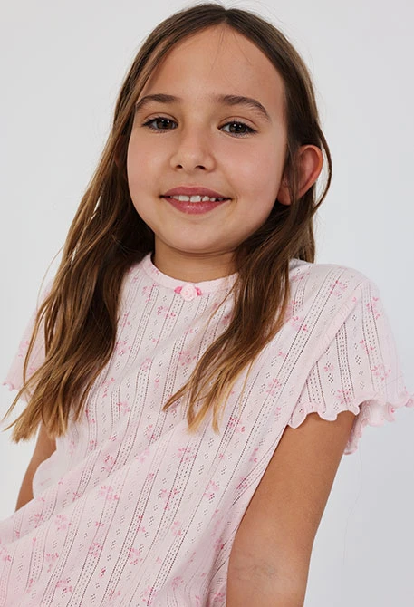 Pink printed girl?s pyjamas