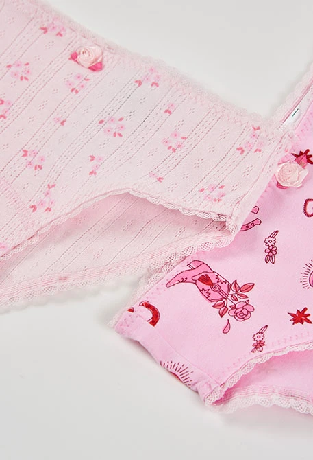 Pack 3 Baumwollslips mit Aufdruck