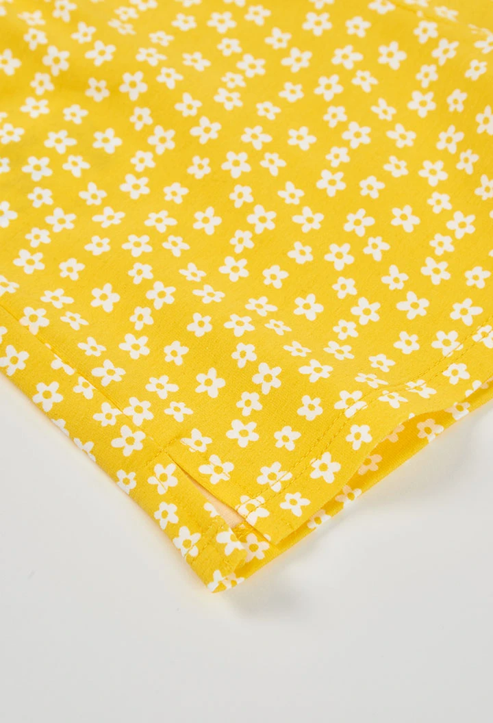 Pijama menina manga curta algodão branco