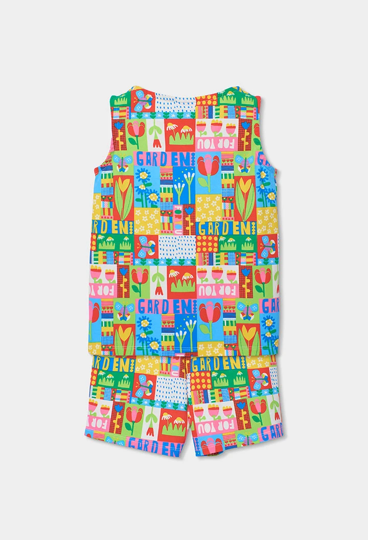 Pijama niña algodón estampado