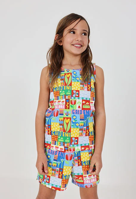 Pijama niña algodón estampado
