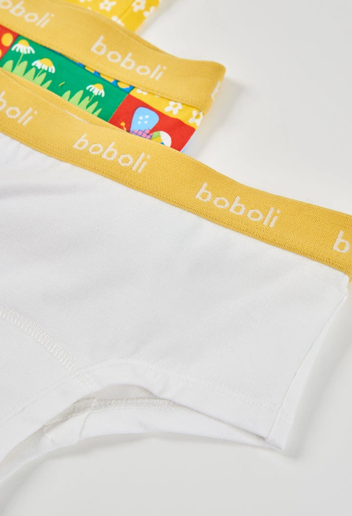 Pack de 3 culottes en coton imprimé