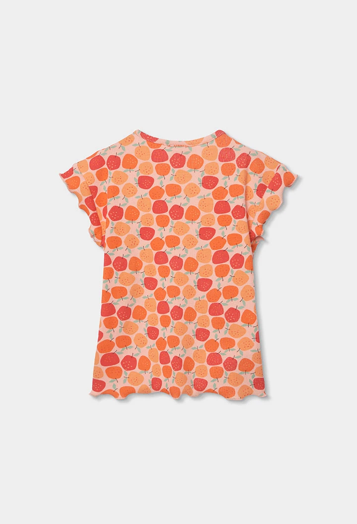 Pijama de menina de algodão estampado