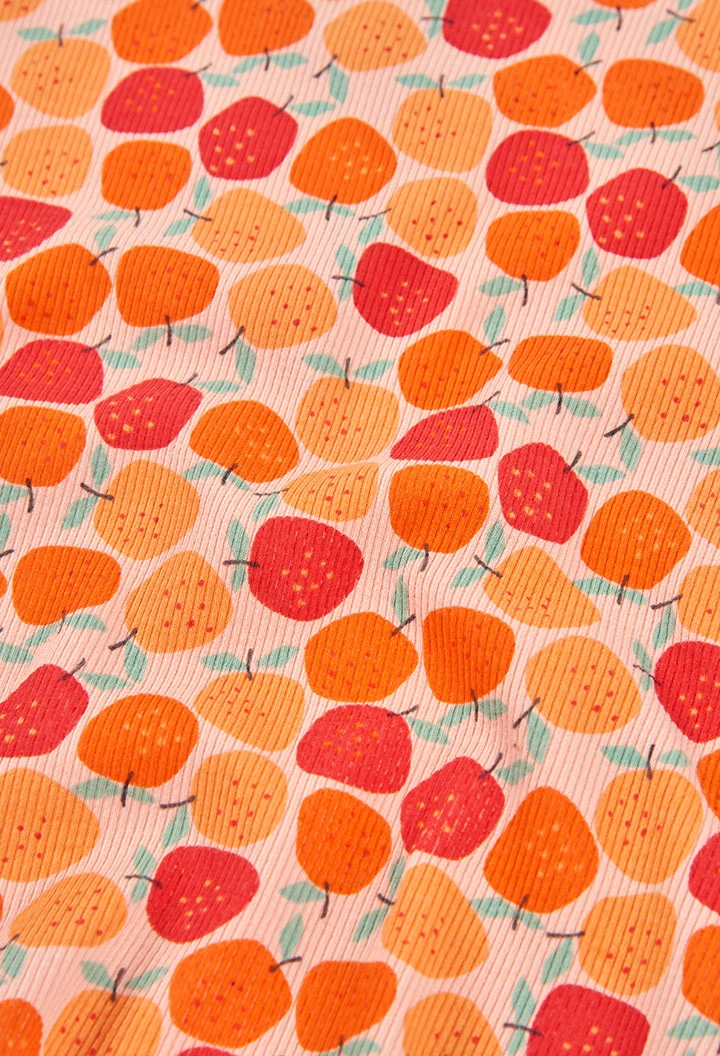 Pijama de menina de algodão estampado