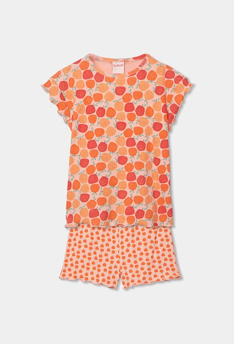 Mädchen-Pyjama aus bedruckter Baumwolle