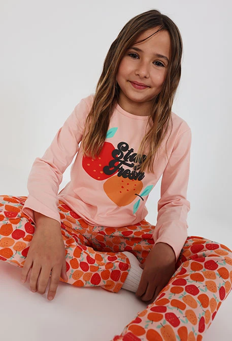 Pijama menina manga comprida estampado