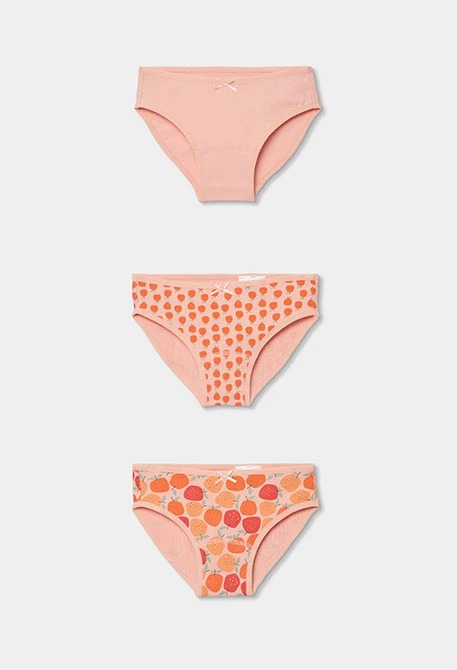 Pack of 3 printed cotton knickers