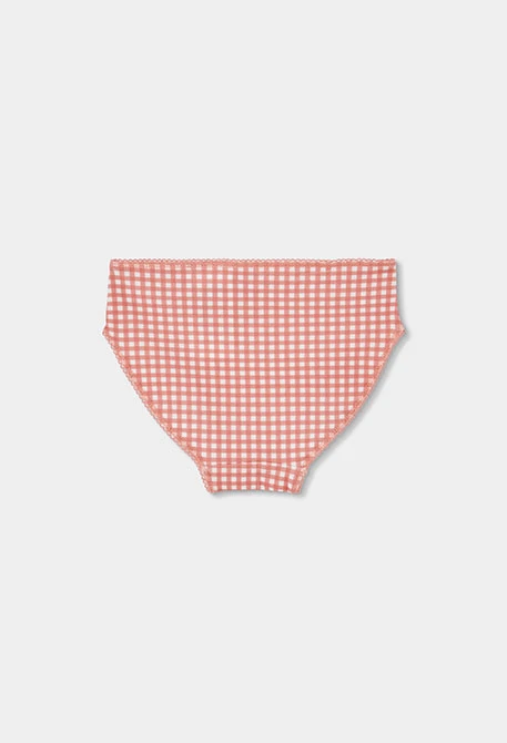 Pack 3 culottes fille rose imprimé maisons et vichy