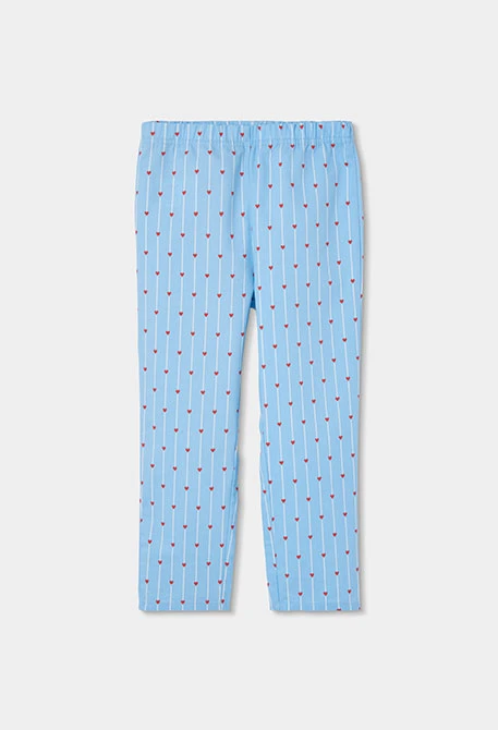 Pijama nena blanc i blau estampat cors