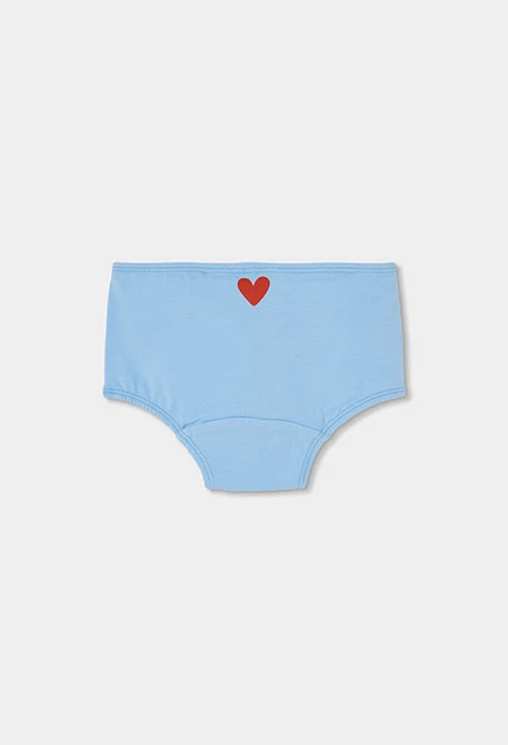 Pack 3 mutandine blu stampa cuori bambina