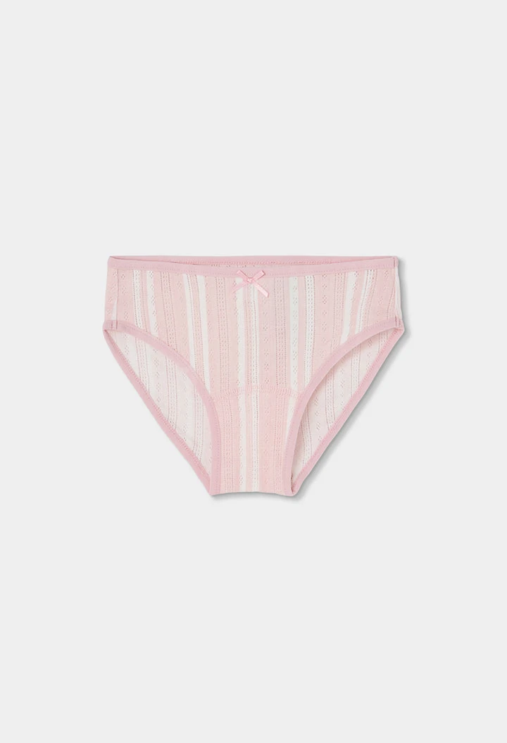 Pack 3 braguitas rosa estampado desayuno