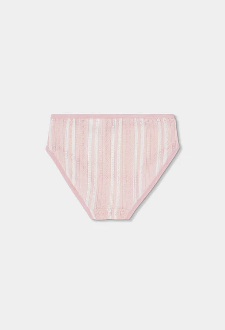 Pack 3 cuecas rosa estampado pequeno-almoço