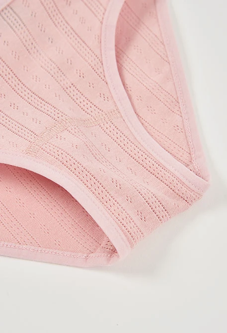 Pack 3 cuecas rosa estampado pequeno-almoço