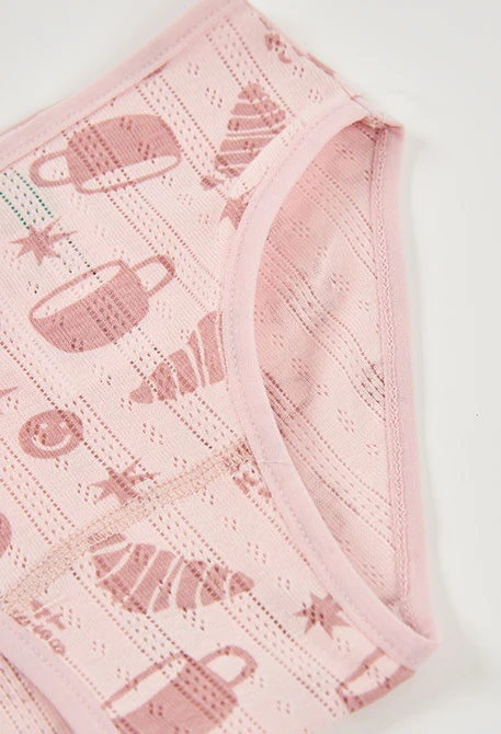 Pack 3 braguetes rosa estampat esmorzar