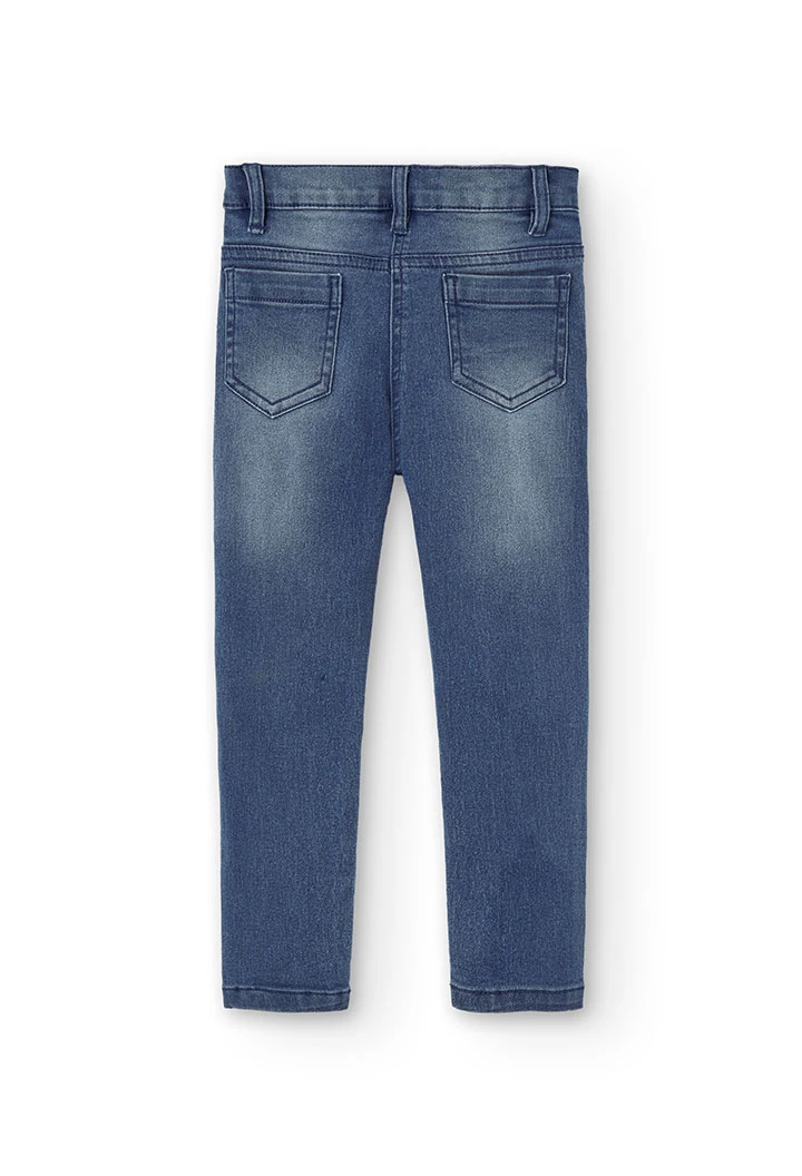 Denim stretch trousers for girl