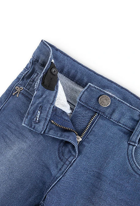 Pantaló denim elàstic de nena blue