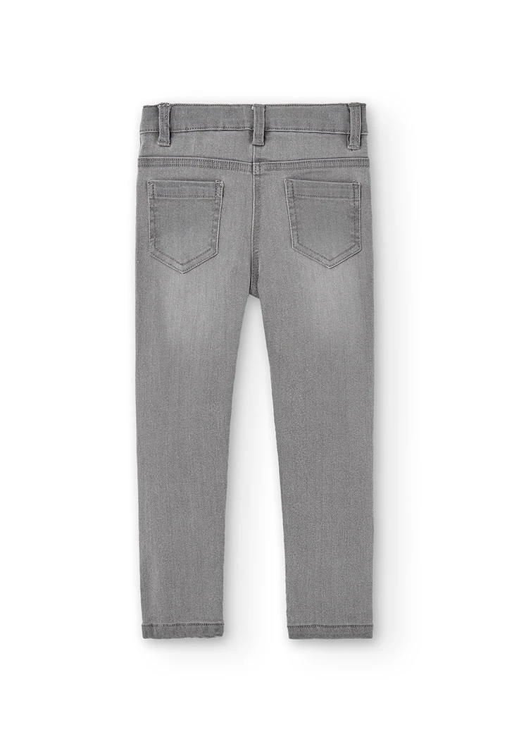 Denim stretch trousers for girl