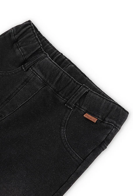 Calças felpa denim para menina