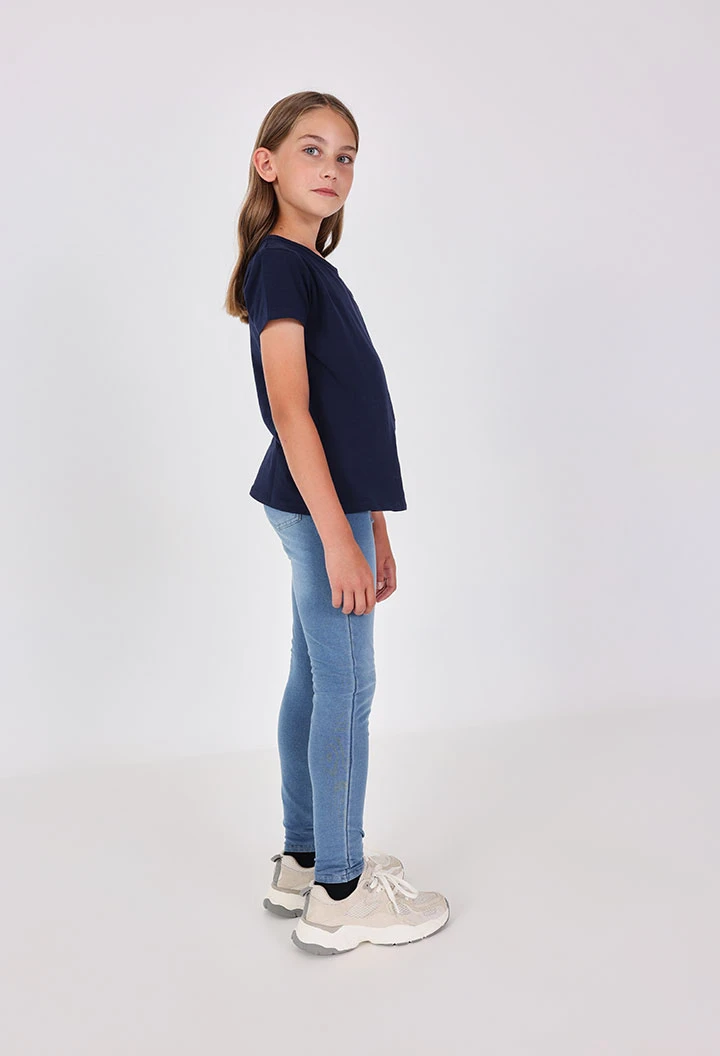 Pantalon en molleton pour fille en bleach