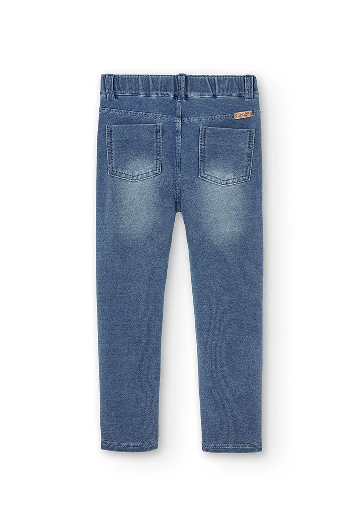 Fleece denim trousers for girl -BCI