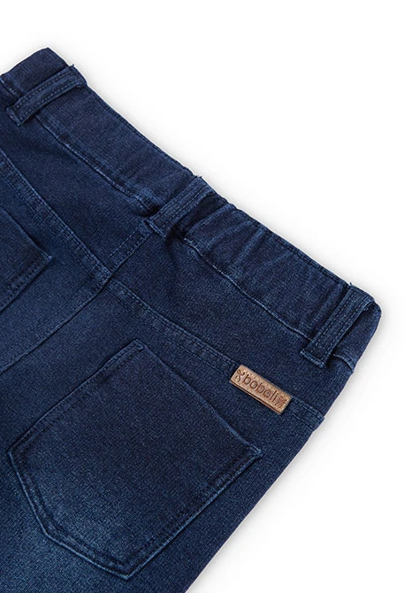 Calças felpa denim para menina