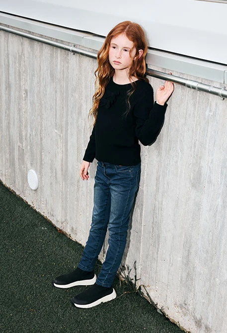 Dunkelblaue Denim-Jogginghose für Mädchen