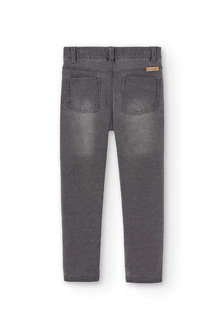 Calças felpa denim para menina