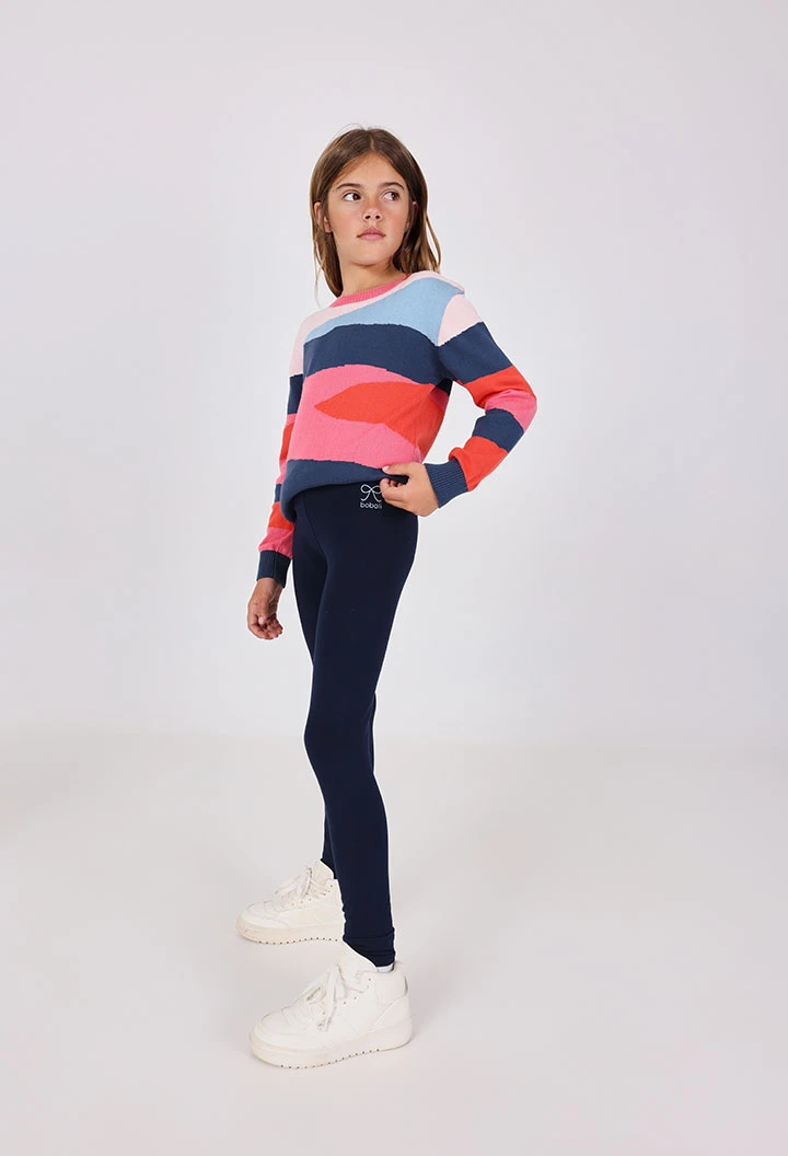 Stretch knit leggings for girl