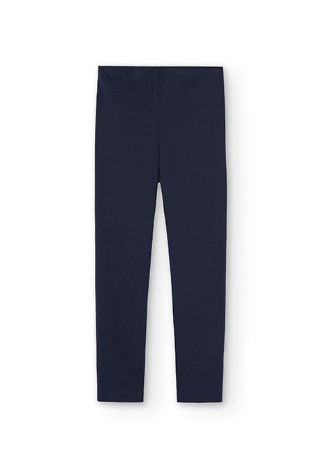 Leggings aus elastischem Strick in Marineblau