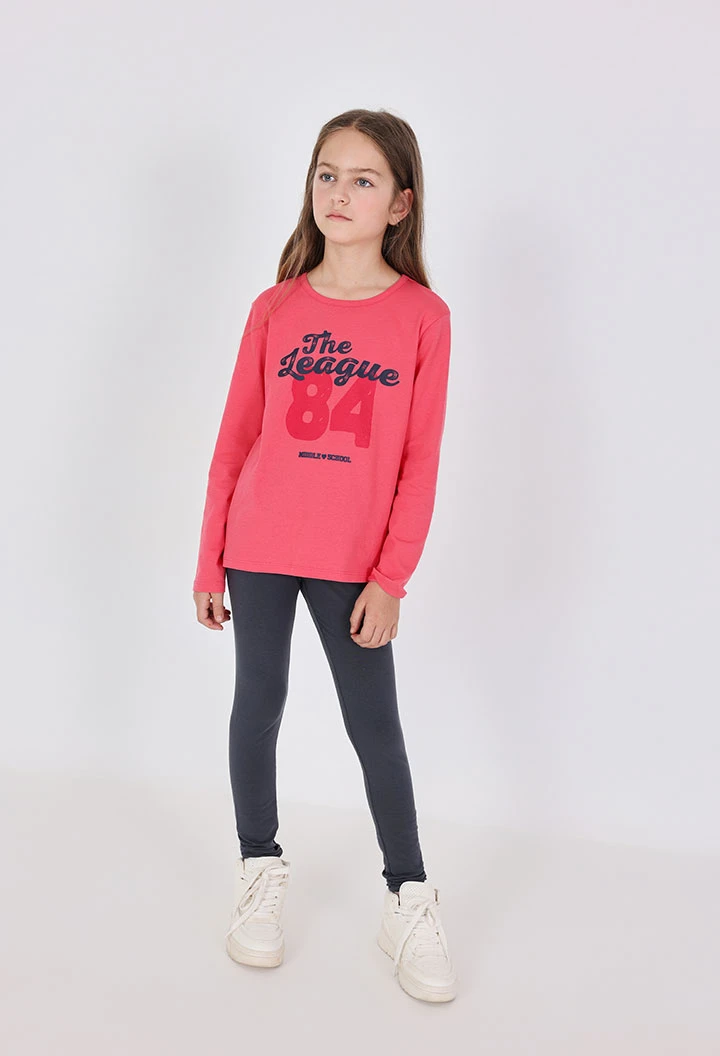 Stretch knit leggings for girl