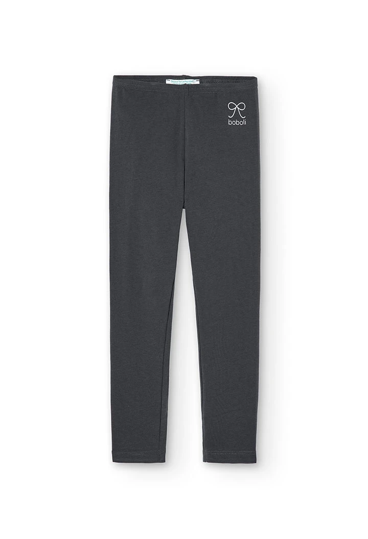 Leggings punto elástico gris