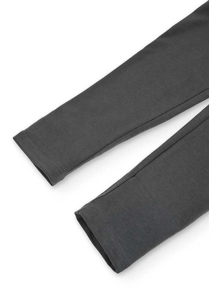 Leggings punto elástico gris