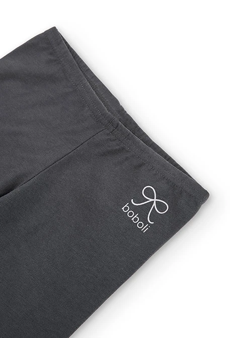 Leggings em malha elástica cinza