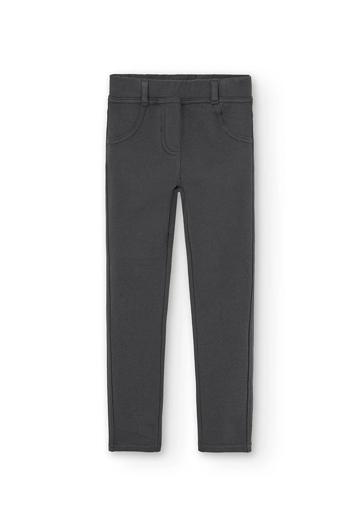 Stretch fleece trousers for girl