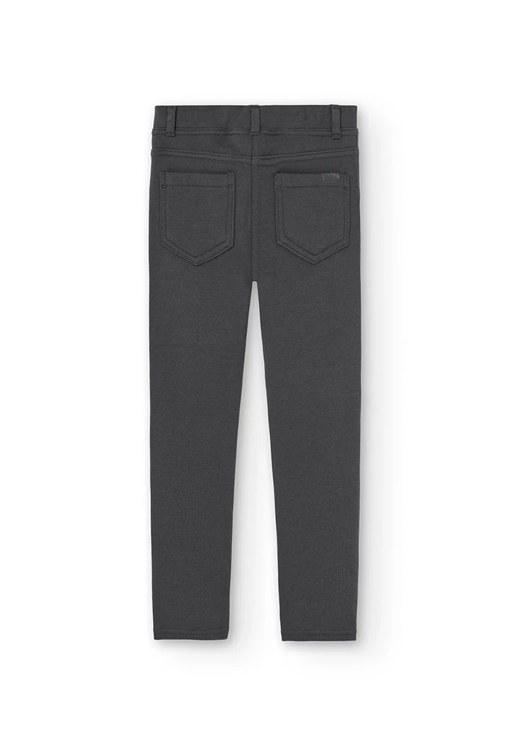 Stretch fleece trousers for girl