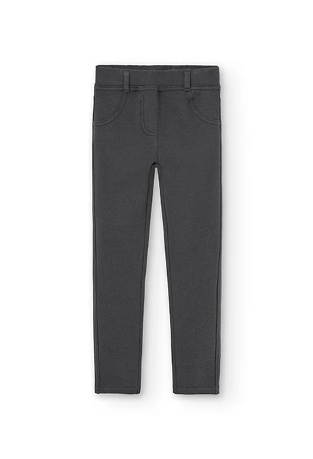 Stretch fleece trousers for girl