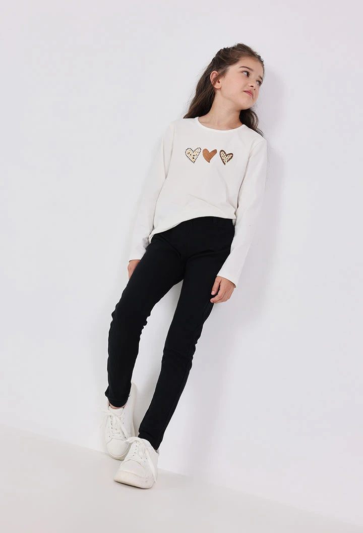 Pantalon en molleton stretch pour fille