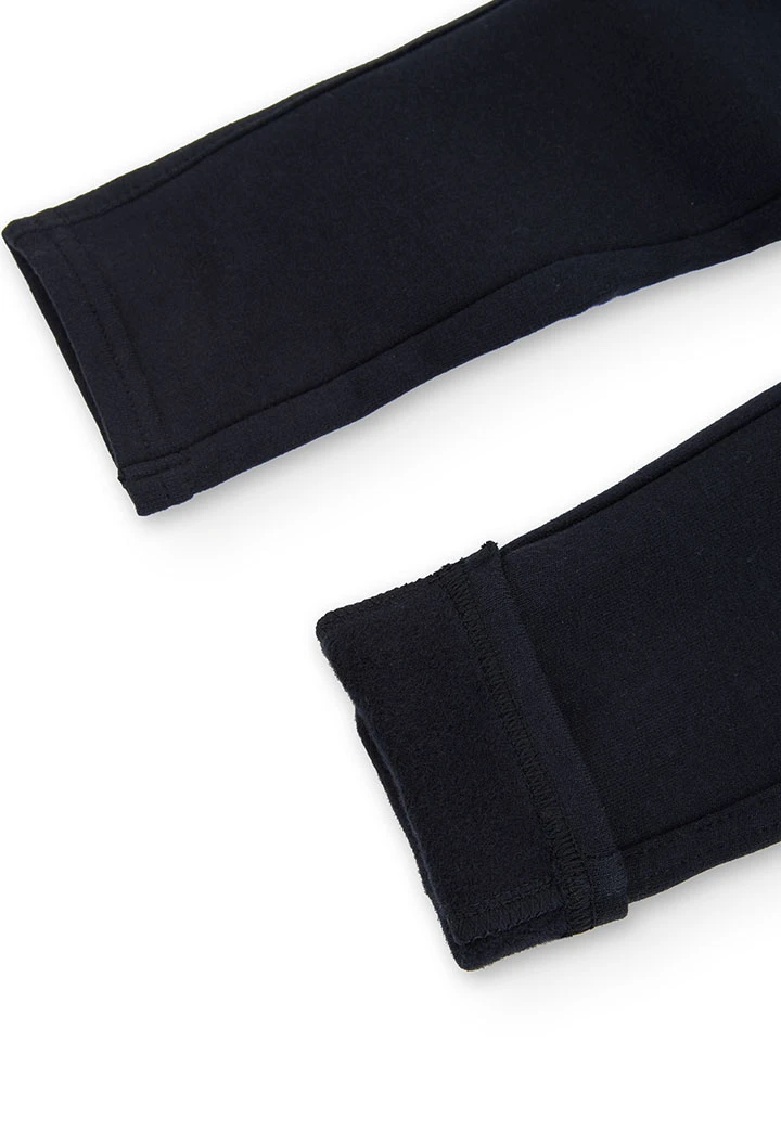 Stretch fleece trousers for girl