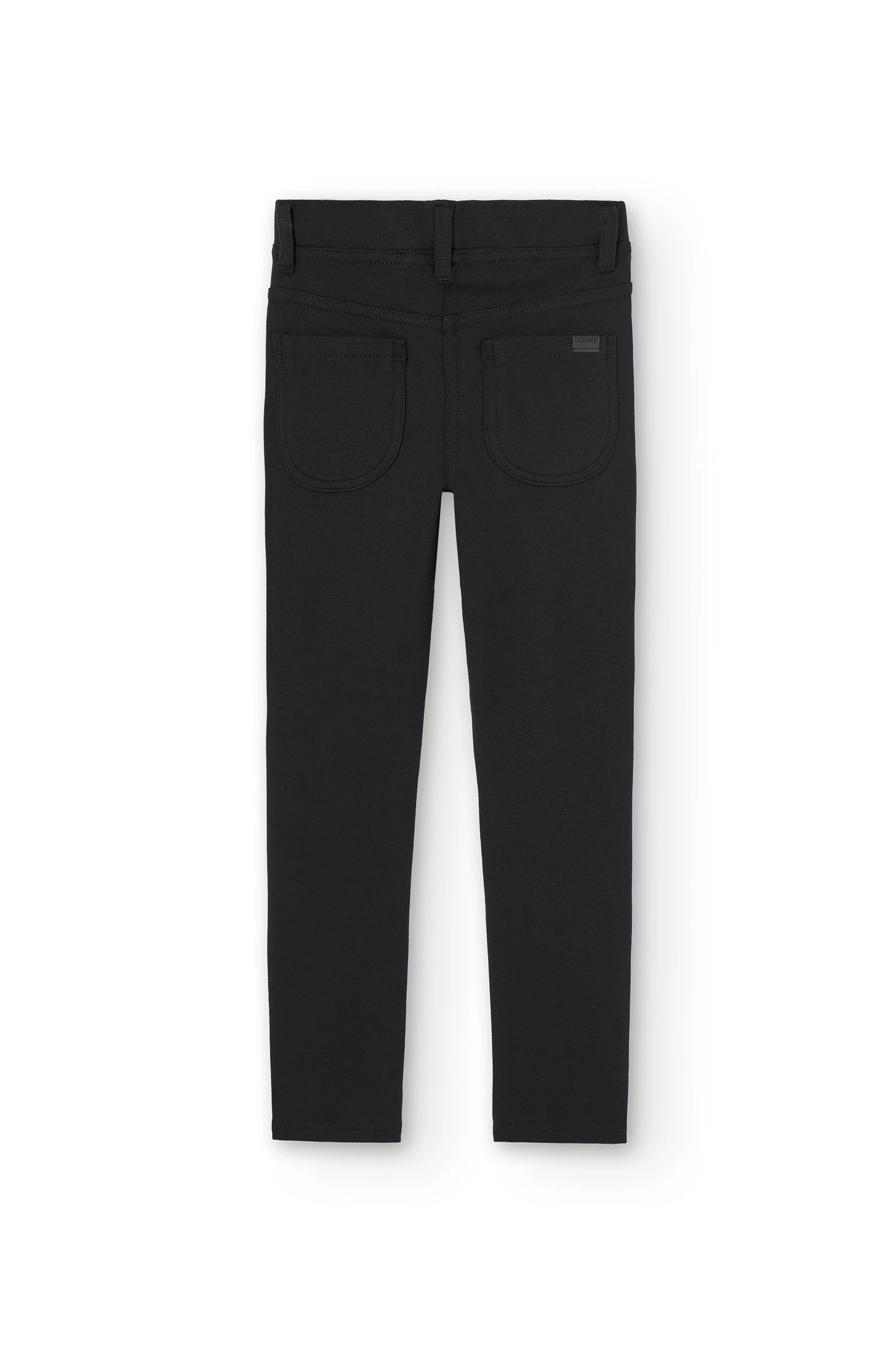 Pantalón chándal niña, felpa interior, color negro, goma cintura brillante,  de la marca Boboli