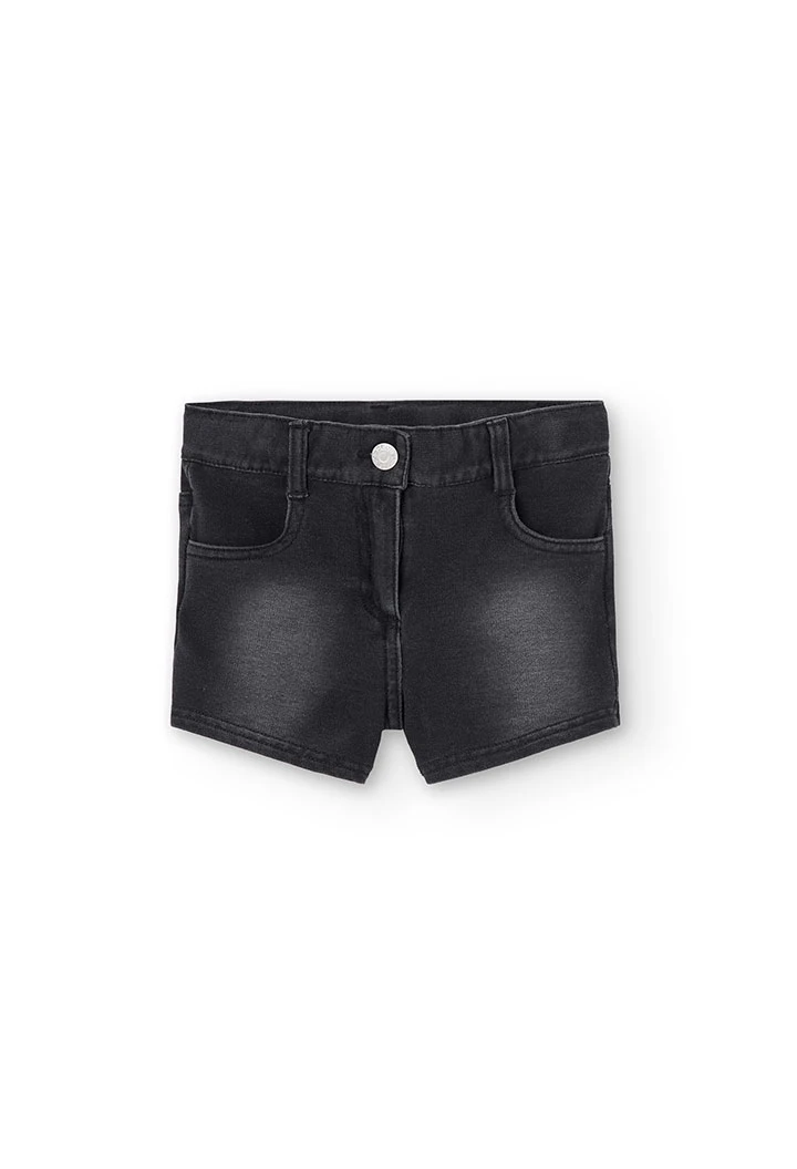 Short felpa denim negro