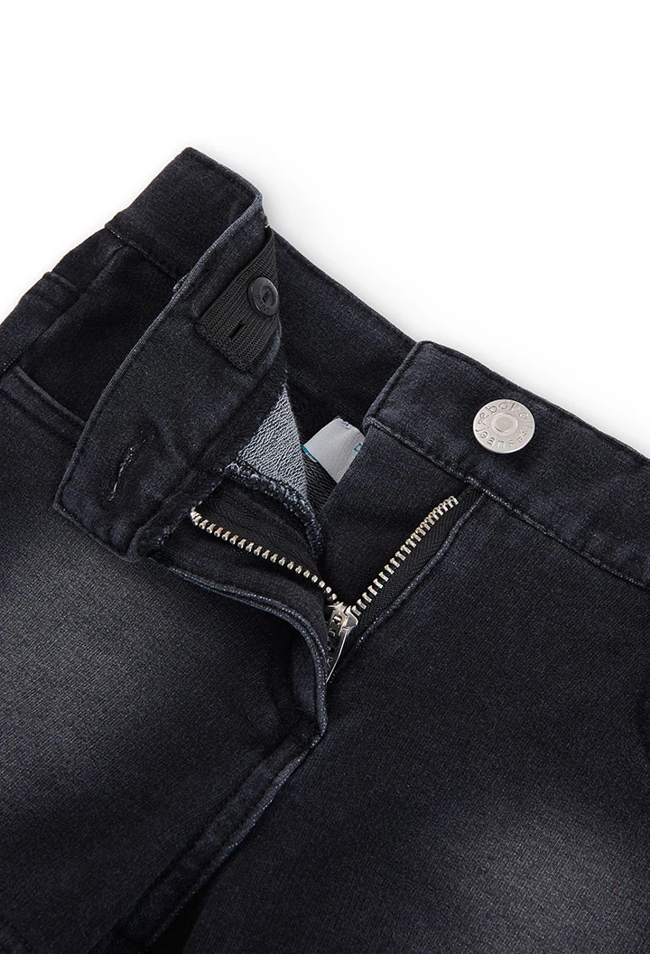 Short felpa denim negro