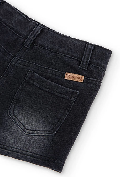Short felpa denim negro