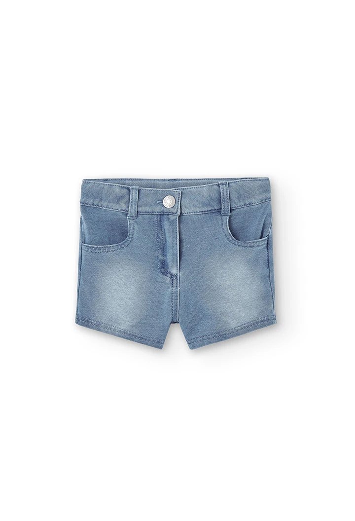 Short felpa denim para menina