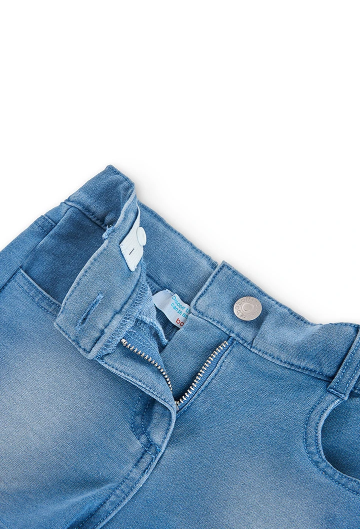 Short felpa denim para menina